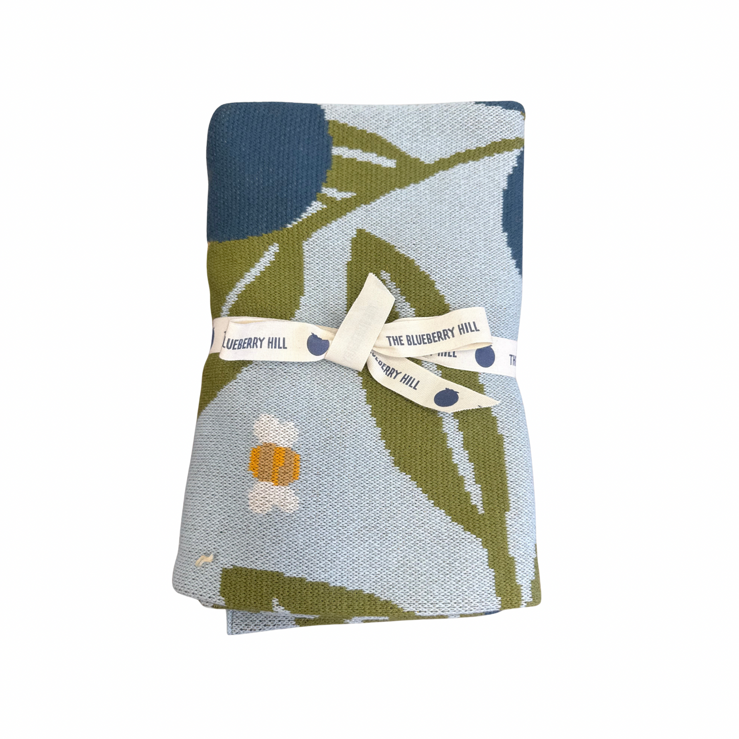 Blanket Blueberry Bear Bee Organic Cotton Spring Baby Decor