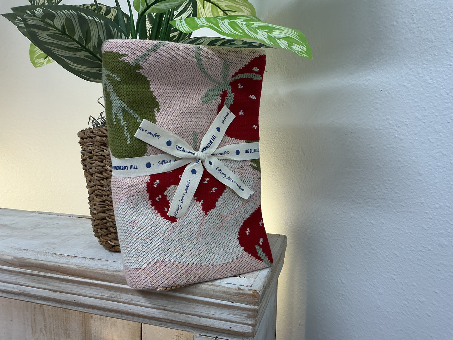 Blanket Strawberry Bunny Organic Baby Decor Christmas Gift