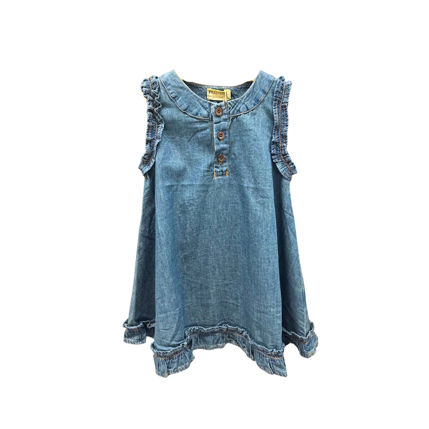 Vintage Denim Ruffle Dress