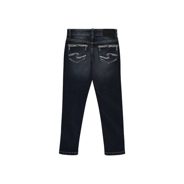 Girls Skinny Silver Jeans