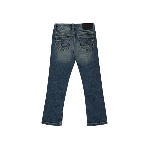 Girls Bootcut Silver Jeans