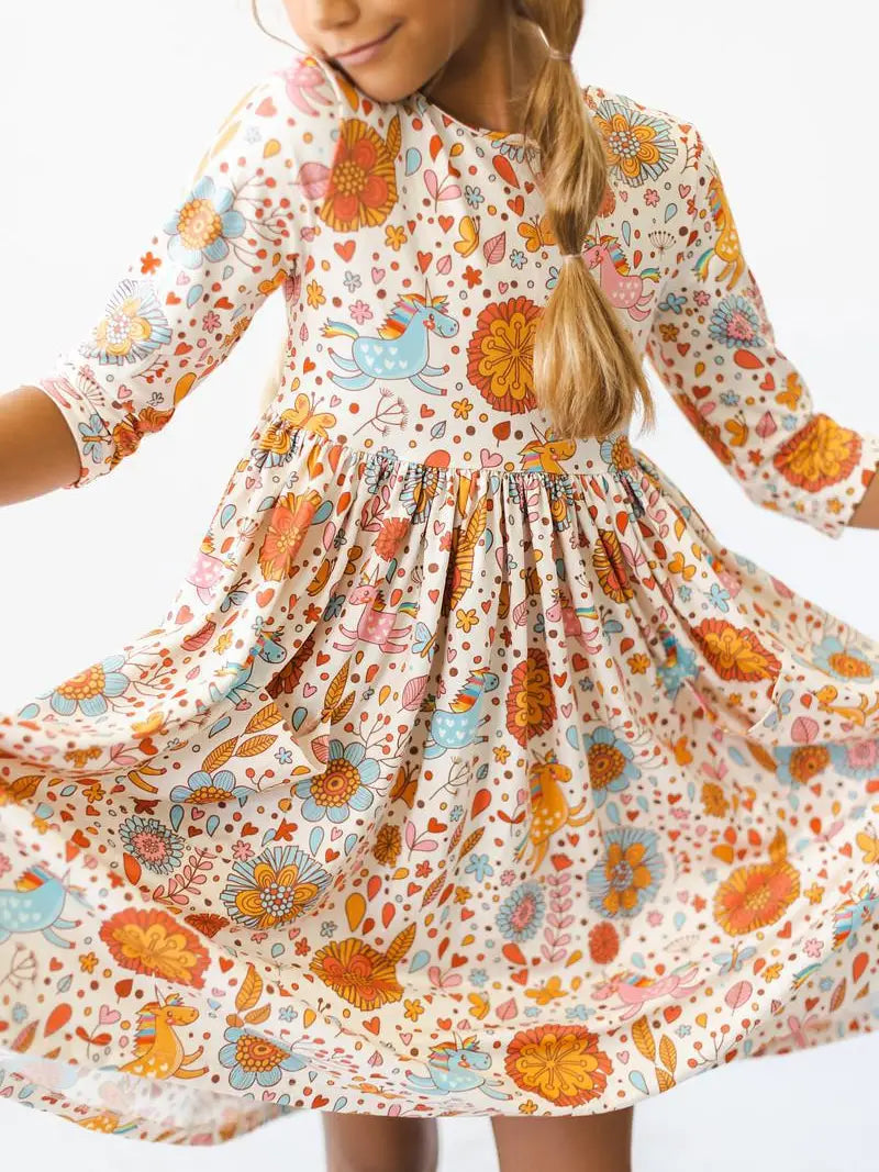 Unicorn Fall Dress Wild Haus Children's Boutique Unicorn Fall Dress Wild Haus Children's Boutique