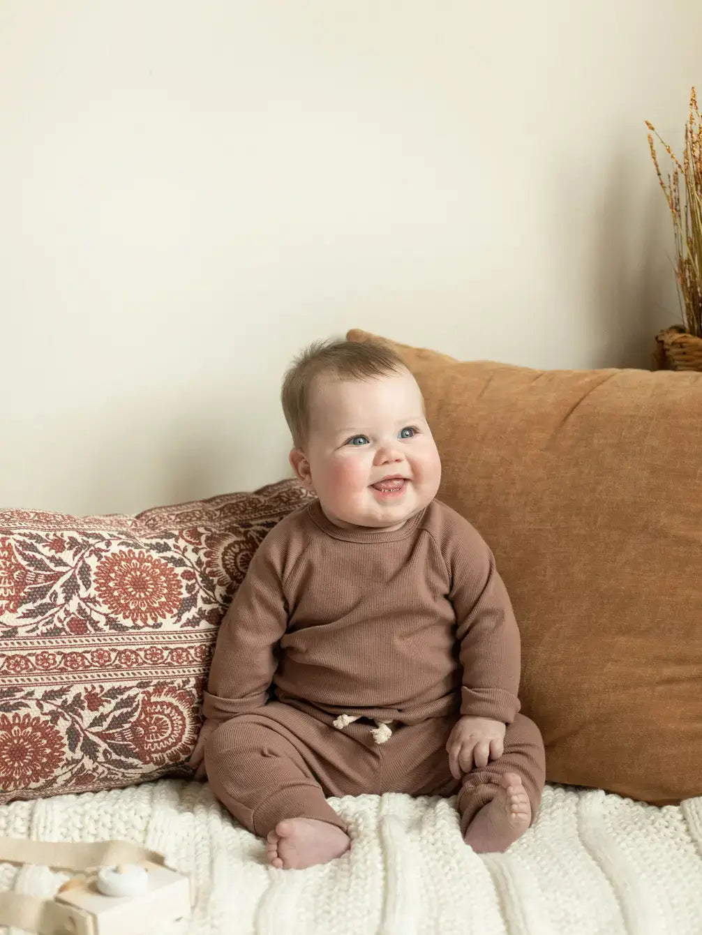 Raglan Rib Organic Cotton Pajama Set