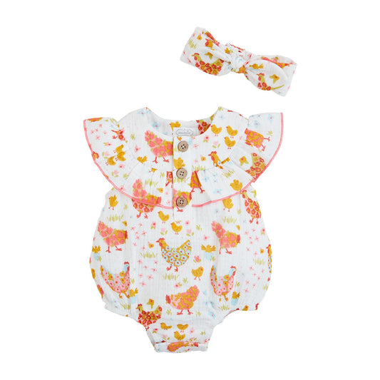 Flower Chicken Bubble & Headband Set