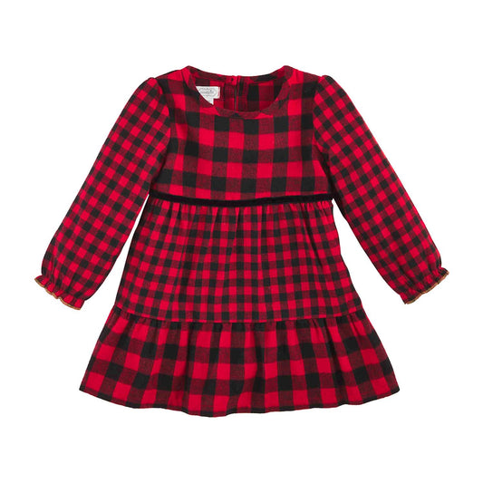 Buffalo Check Dress & Headband