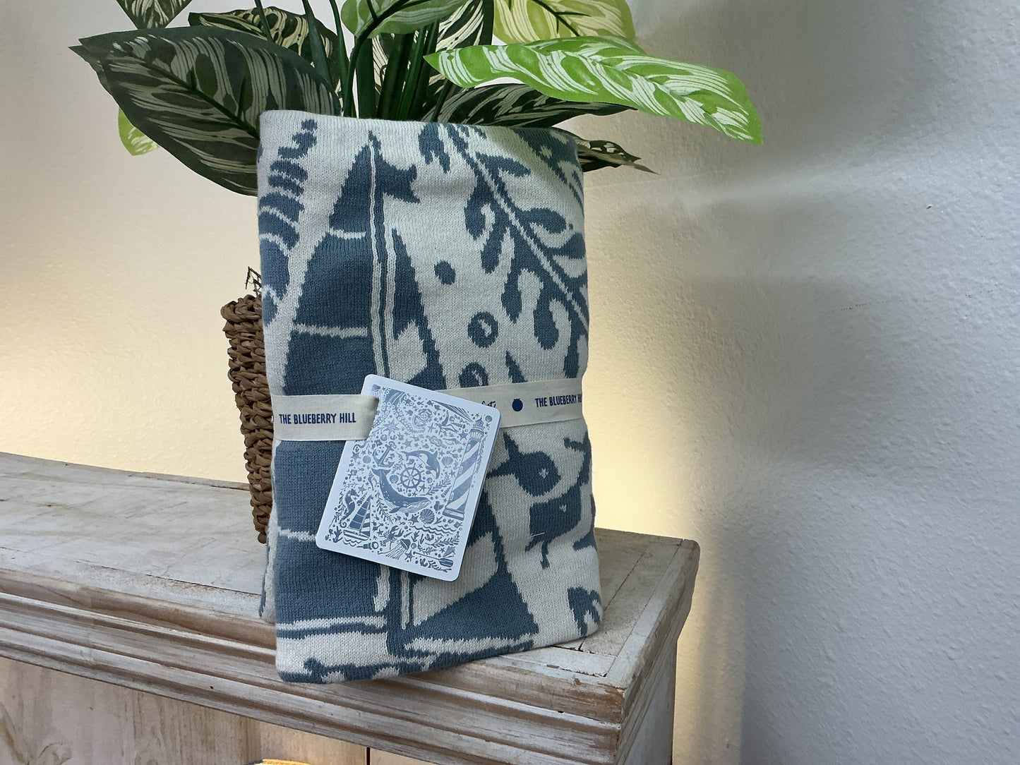 Blanket nautical summer ocean organic cotton