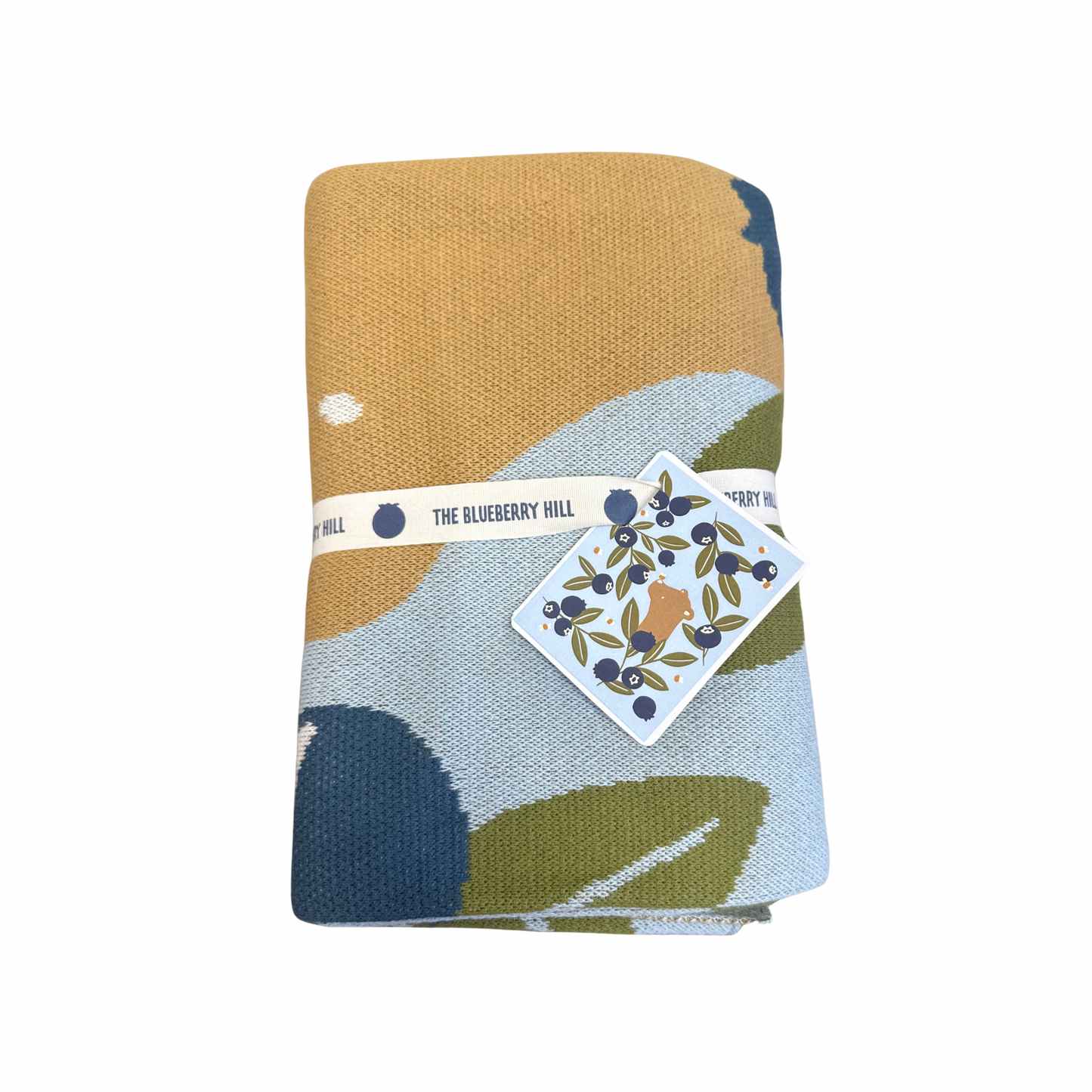 Blanket Blueberry Bear Bee Organic Cotton Spring Baby Decor