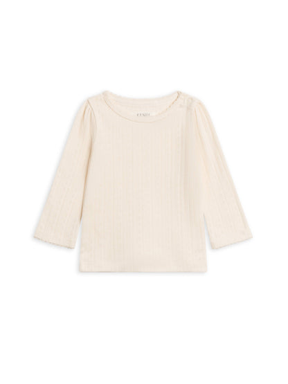 Kate Pointelle Long Sleeve Top