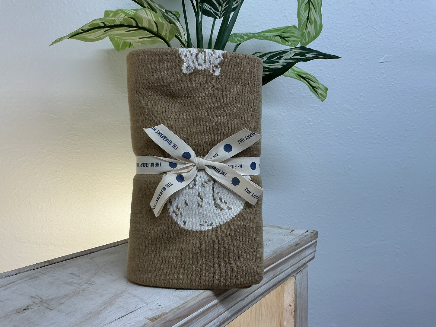 Blanket Honey Bear Organic Cotton Baby Decor Gift Winter - Brown