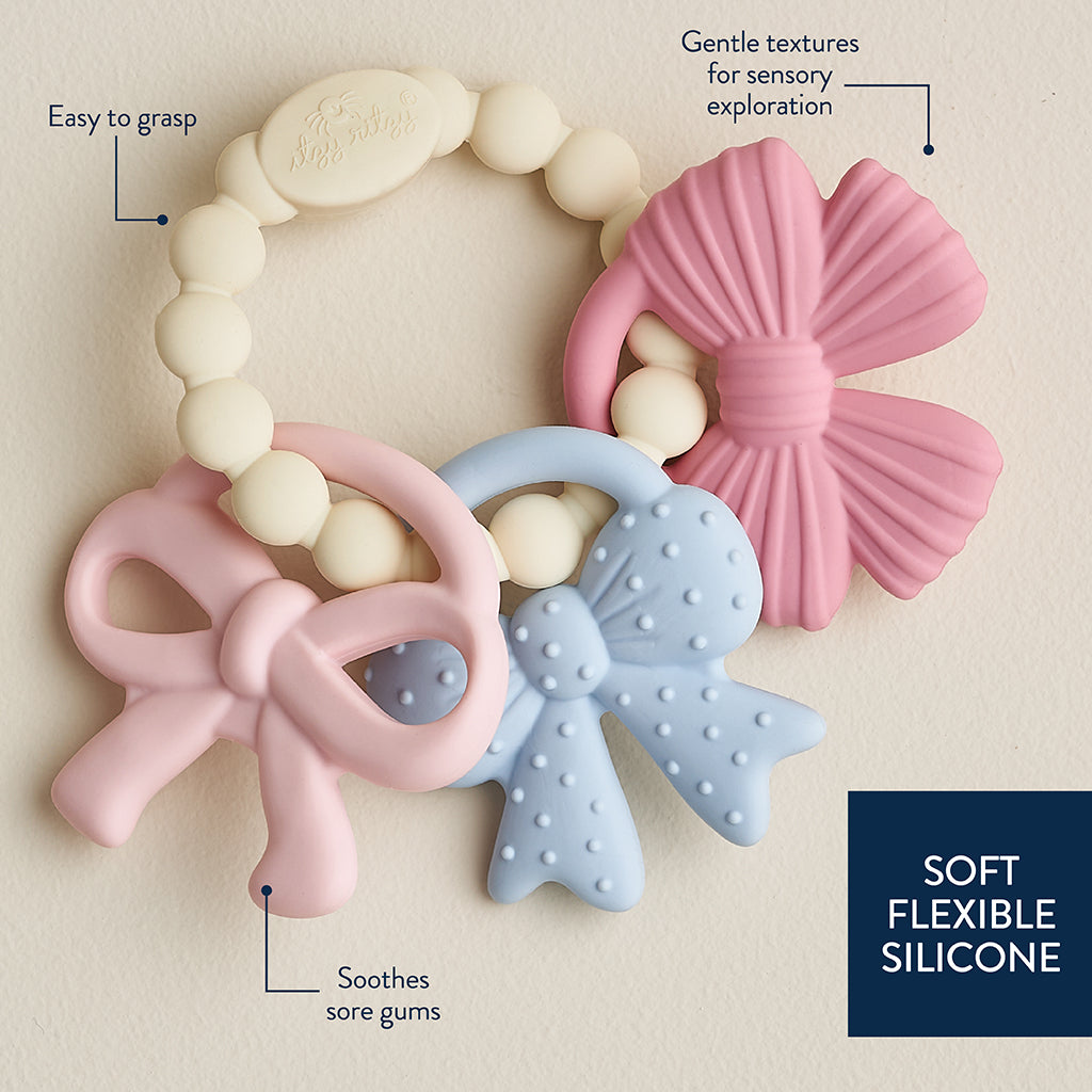 Itzy Ritzy Bitzy Trio Silicone Teether Bows
