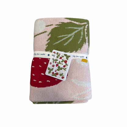 Blanket Strawberry Bunny Organic Baby Decor Christmas Gift