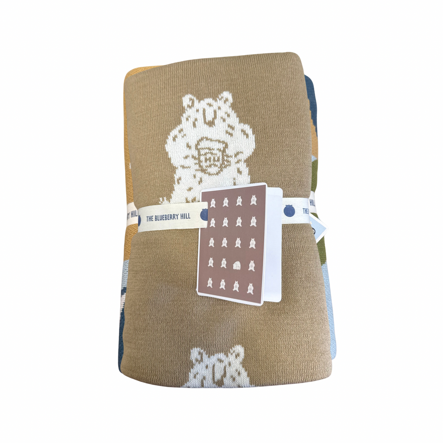 Blanket Honey Bear Organic Cotton Baby Decor Gift Winter - Brown