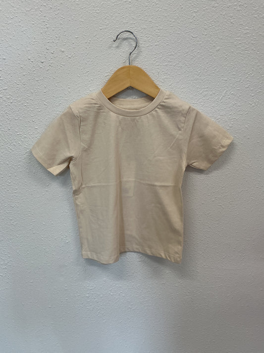 Cream Classic Crew Neck T-Shirt