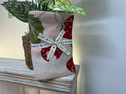 Blanket Strawberry Bunny Organic Baby Decor Christmas Gift