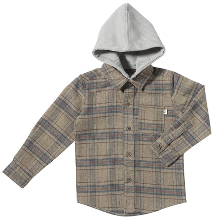 Plaid Hooded Shirt