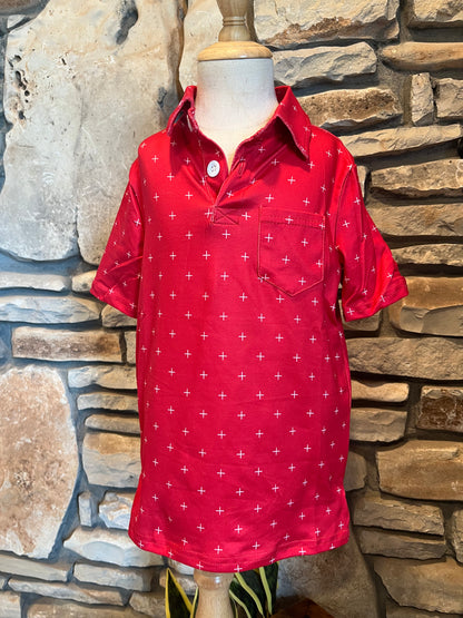 Red Pocket Polo