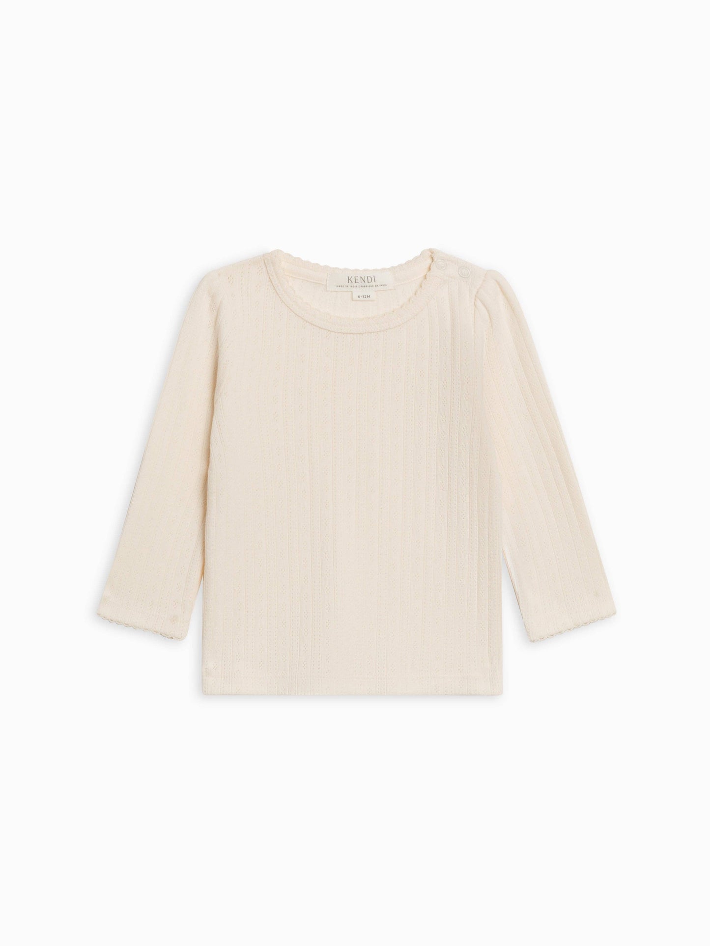 Kate Pointelle Long Sleeve Top